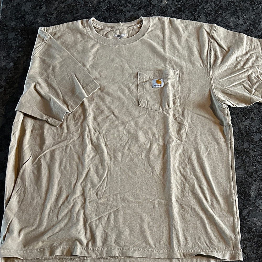 Carhartt Men's Beige Short Sleeve Tee